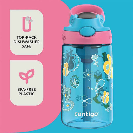 בקבוק שתייה לילדים CLEANABLE 420ml פרפרים Contigo