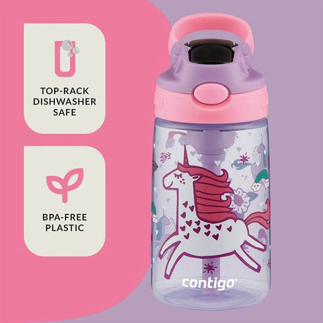 בקבוק שתייה לילדים CLEANABLE 420ml חד קרן Contigo Gizmo