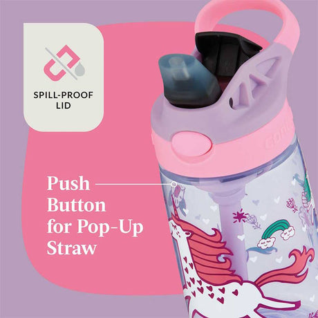 בקבוק שתייה לילדים CLEANABLE 420ml חד קרן Contigo Gizmo