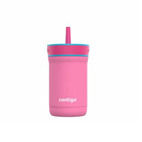 כוס מתכת עם קש LEIGHTON ורוד מסטיק Contigo 350ml