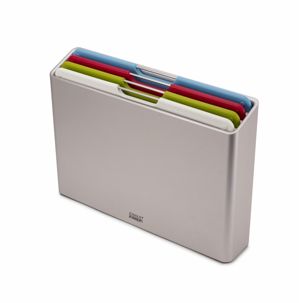 סט 4 קרשי חיתוך כסוף L FOLIO