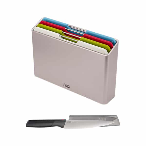 סט 4 קרשי חיתוך FOLIO וסכין שף Joseph Joseph