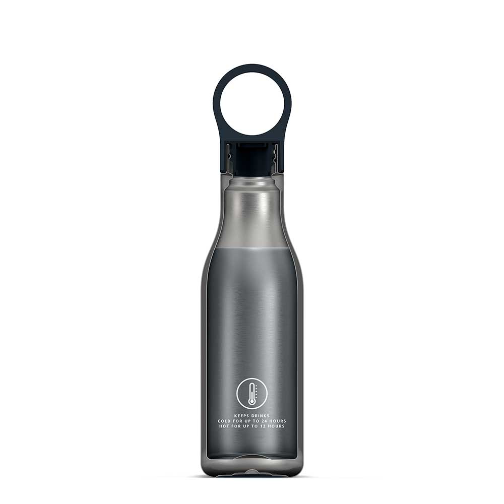 בקבוק שתייה כסוף Joseph Joseph Loop 500ml