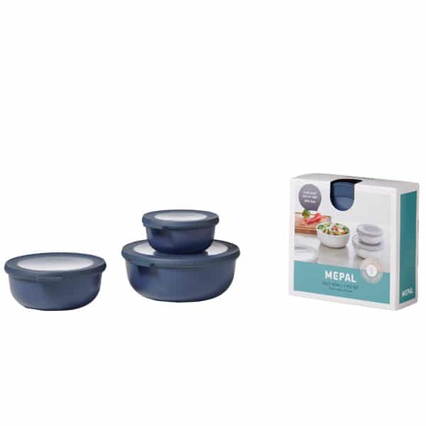 3 קופסאות אחסון CIRQULA M כחול כהה Mepal