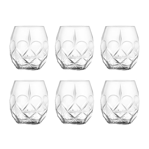 6 כוסות קריסטל 380ml לוויסקי RCR Alkemist