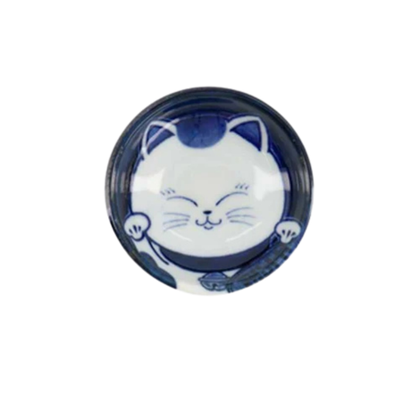 קערית פורצלן לרוטב סויה חתול BLUE NEKO Tokyo