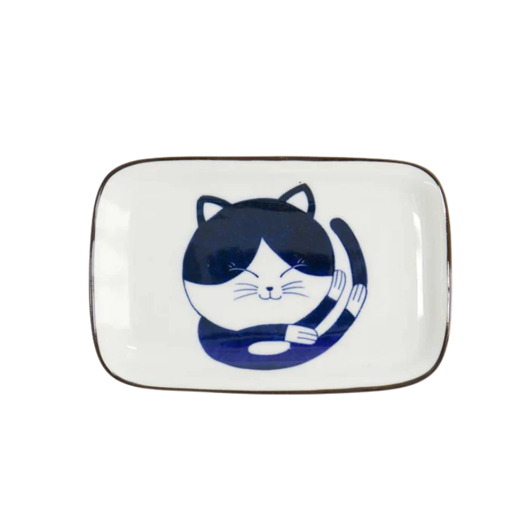 צלחת פורצלן מלבנית חתול NEKO Tokyo