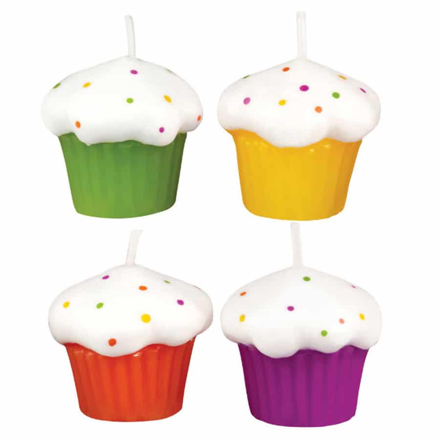 נרות בצורת קאפקייק Wilton