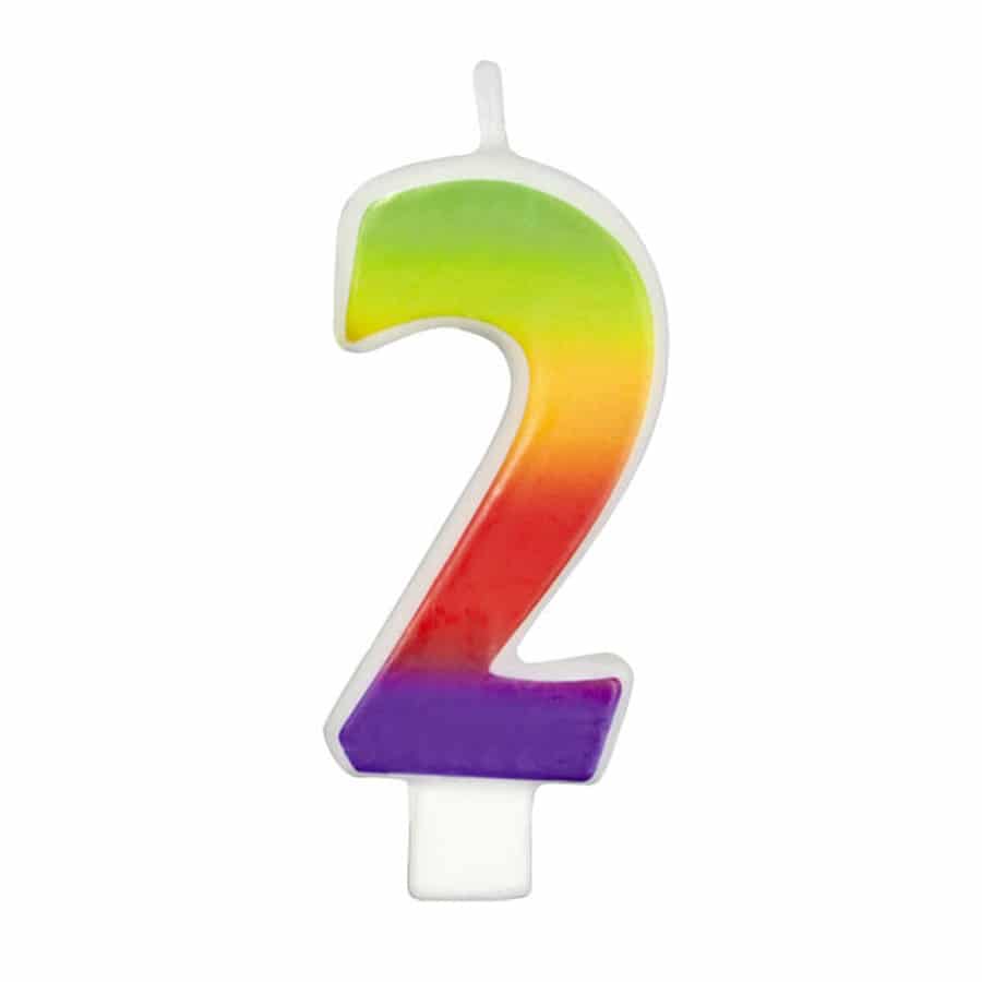 נר מספר 2 בצבעי הקשת Wilton