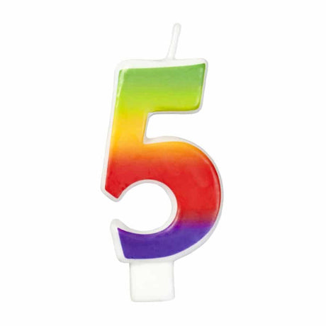 נר מספר 5 בצבעי הקשת Wilton