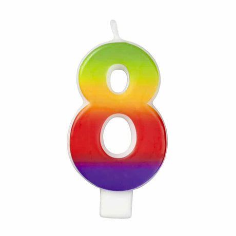 נר מספר 8 בצבעי הקשת Wilton