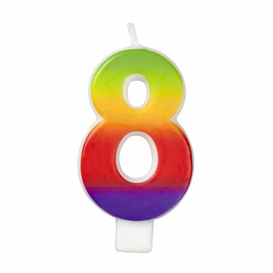 נר מספר 8 בצבעי הקשת Wilton