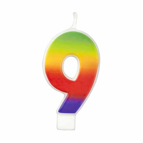 נר מספר 9 בצבעי הקשת Wilton
