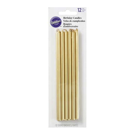 נרות ארוכים זהב Wilton