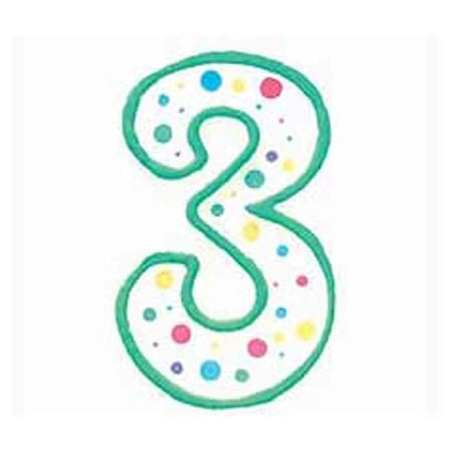 נר מספר 3 ירוק Wilton
