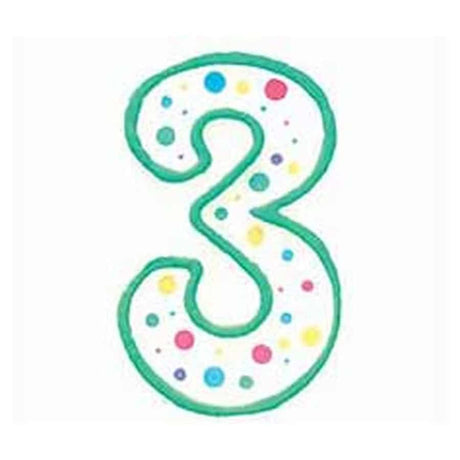נר מספר 3 ירוק Wilton