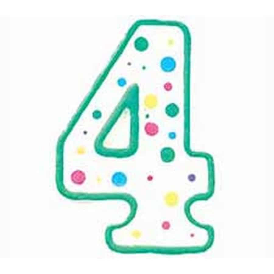 נר מספר 4 ירוק Wilton