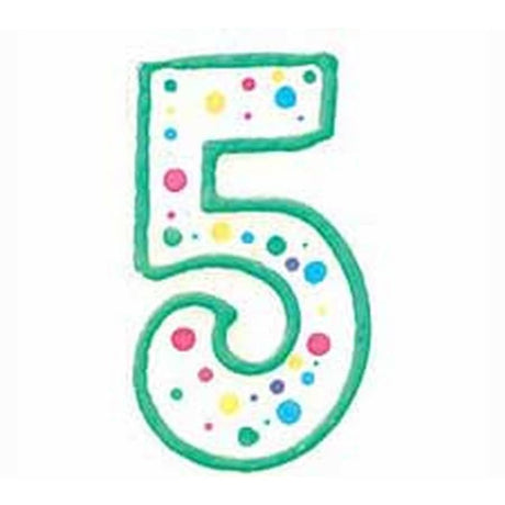 נר מספר 5 ירוק Wilton