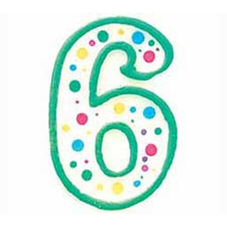 נר מספר 6 ירוק Wilton