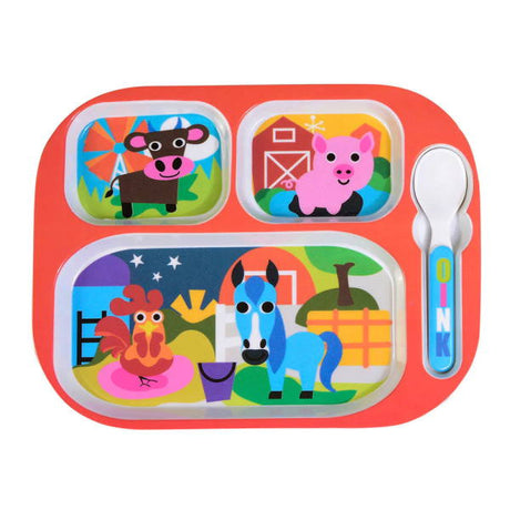 צלחת מחולקת מלמין דגם "חווה" French Bull