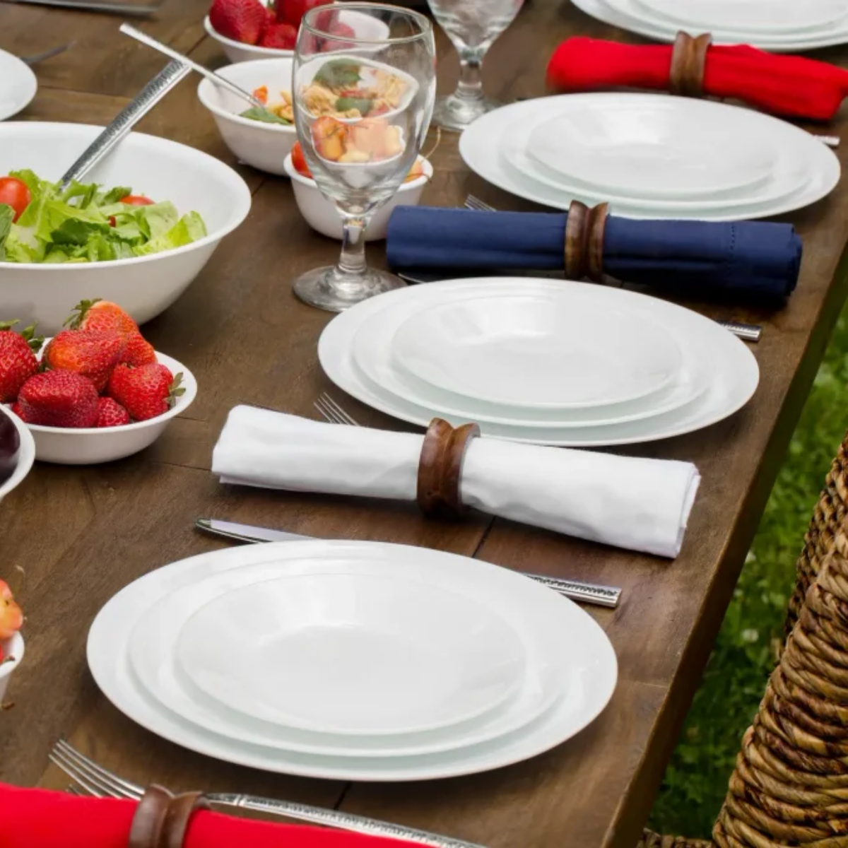 מארז 6 קערות מטבלים שטוחות 12 ס"מ Winter Frost White מבית CORELLE®