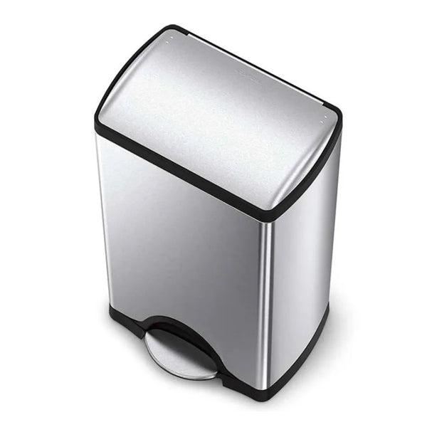 פח אשפה מלבני נירוסטה 38 ליטר simplehuman
