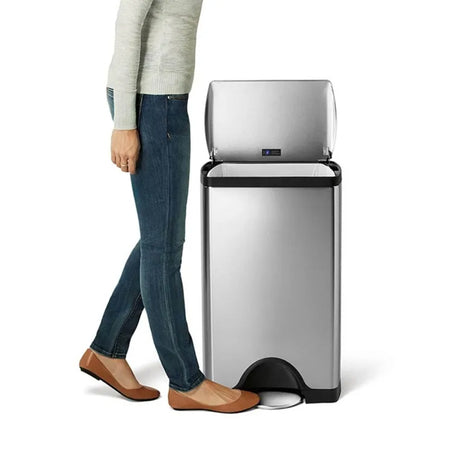 פח אשפה מלבני נירוסטה 38 ליטר simplehuman