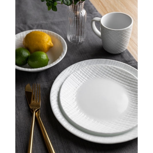 צלחת מנה ראשונה Linen Weave קורנינג