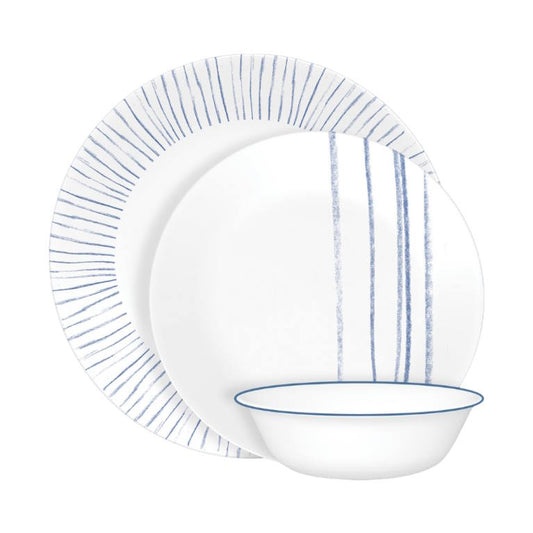סט 18 צלחות Botanical Stripes קורנינג