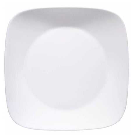 צלחת מנה עיקרית מרובעת Pure White קורנינג
