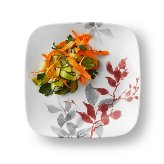 צלחת מנה ראשונה מרובעת Kyoto Leaves קורנינג