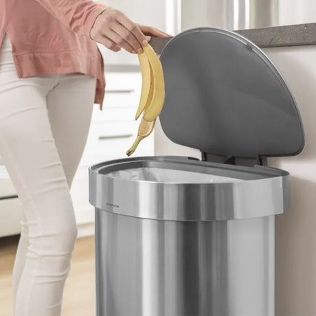 פח אשפה חצי עגול נירוסטה 45 ליטר simplehuman