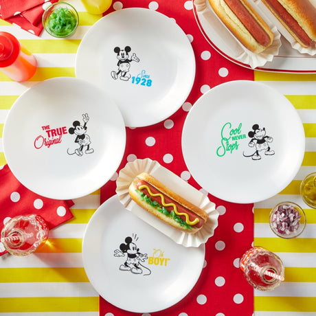 צלחת מנה ראשונה קורנינג Mickey by Disney צהוב