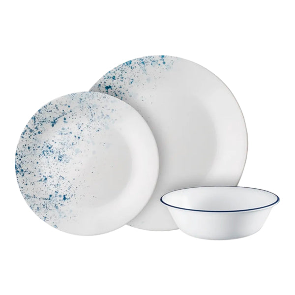 סט 18 צלחות Indigo Speckle קורנינג