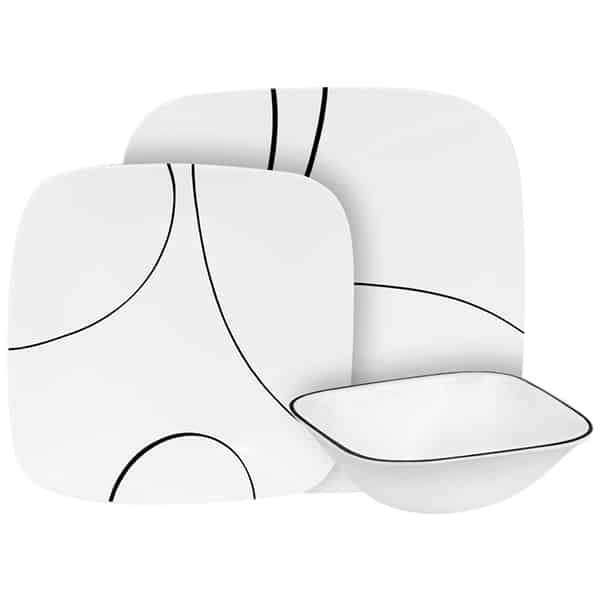 סט 18 צלחות Simple Lines קורנינג