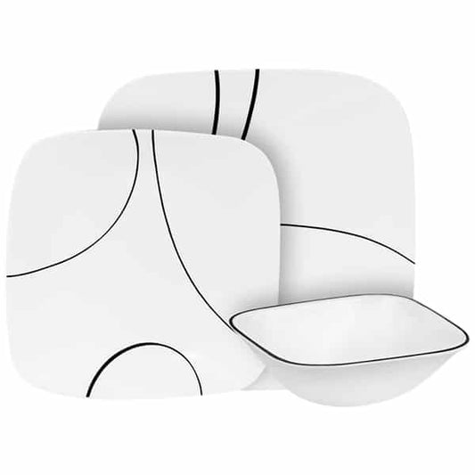 סט 18 צלחות Simple Lines קורנינג