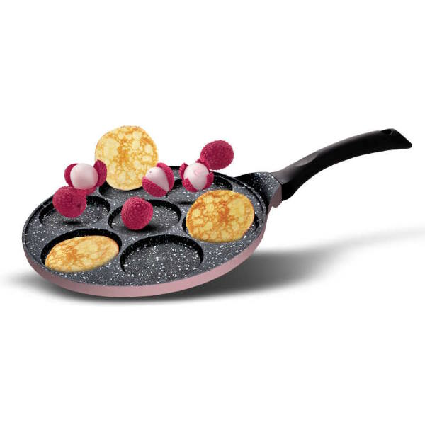 מחבת פנקייק 7 שקעים black marble ורוד Food Appeal