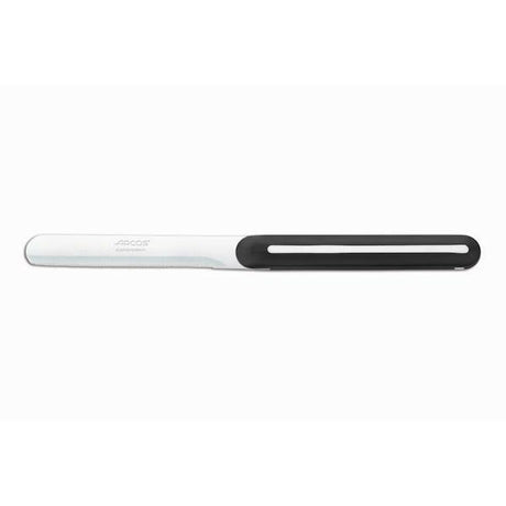 סכין מריחה משוננת שחור פס לבן Arcos Linea 10cm