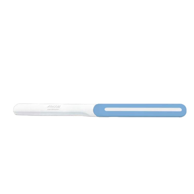 סכין מריחה משוננת תכלת לבן Arcos Linea 10cm
