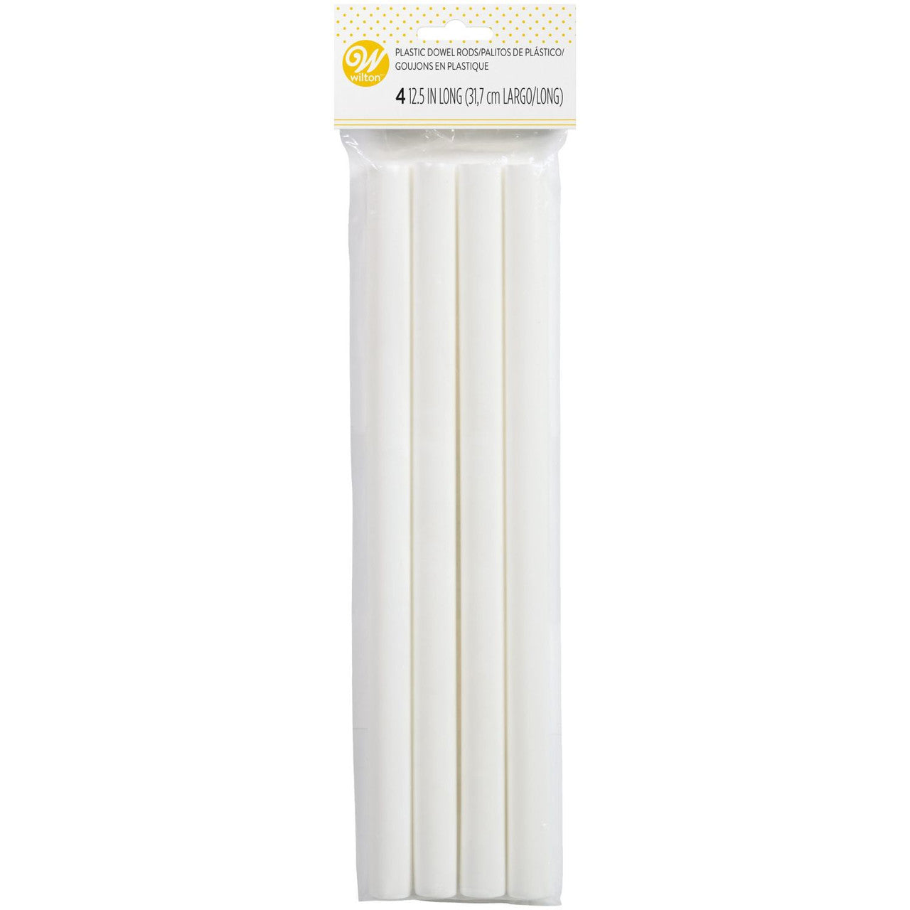 4 מקלות פלסטיק לתמיכה לעוגות Wilton