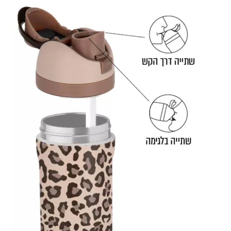 בקבוק נירוסטה מנומר קלאסי Roso 550ml