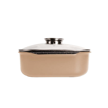 רוסטר מלבני נון סטיק בז' 8 ליטר Roso