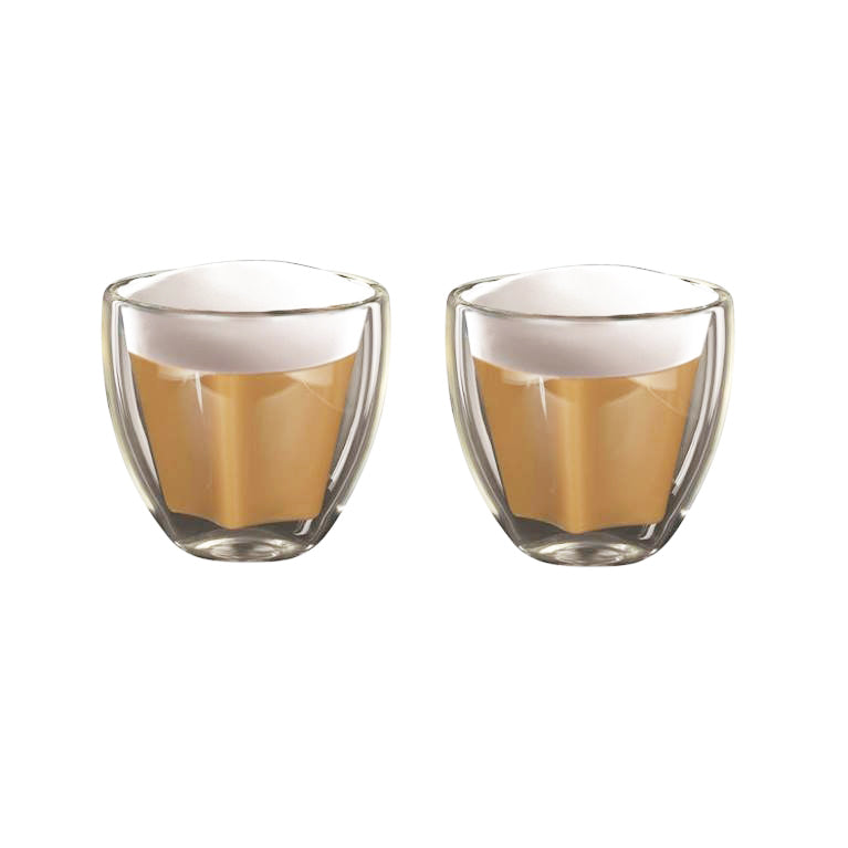זוג כוסות זכוכית כפולה בצורת כוכב 250ml