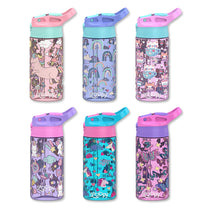 בקבוק אקרילי עם קש LOOPY 420ml בנות