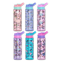 בקבוק אקרילי עם קש LOOPY 700ml בנות