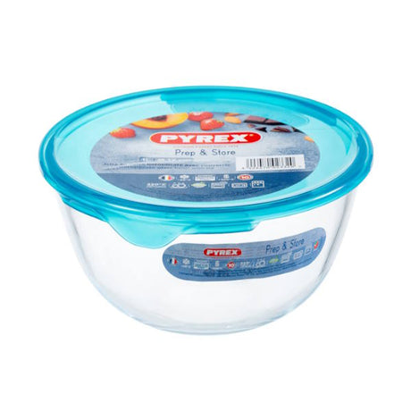 קערת זכוכית עם מכסה 1 ליטר Pyrex