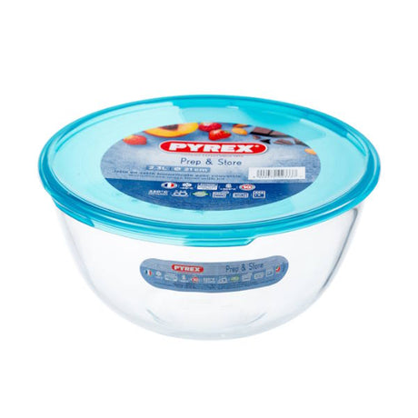 קערת זכוכית עם מכסה 2.3 ליטר Pyrex