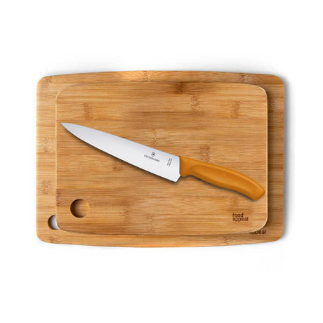 מארז מתנה זוג קרשי חיתוך וסכין Victorinox