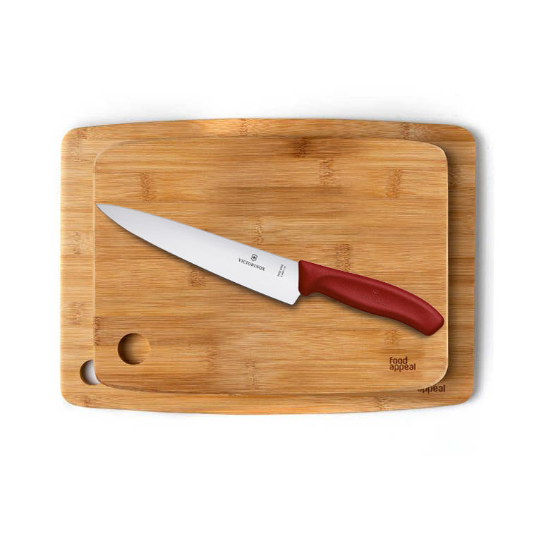 מארז מתנה זוג קרשי חיתוך וסכין Victorinox