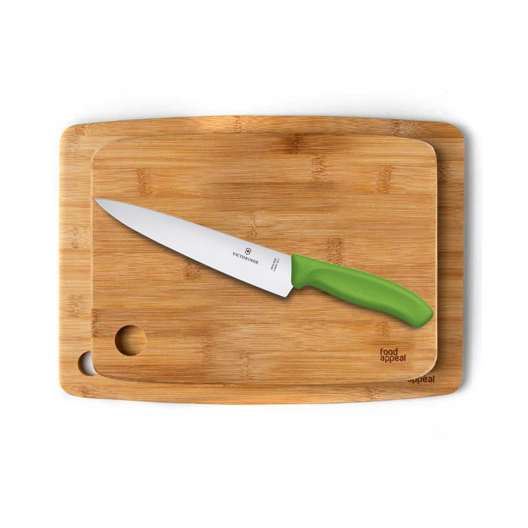 מארז מתנה זוג קרשי חיתוך וסכין Victorinox